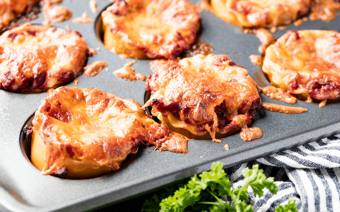 Protein-Rich Muffin Pan Lasagnas - Bite-Sized Pasta Extravaganza