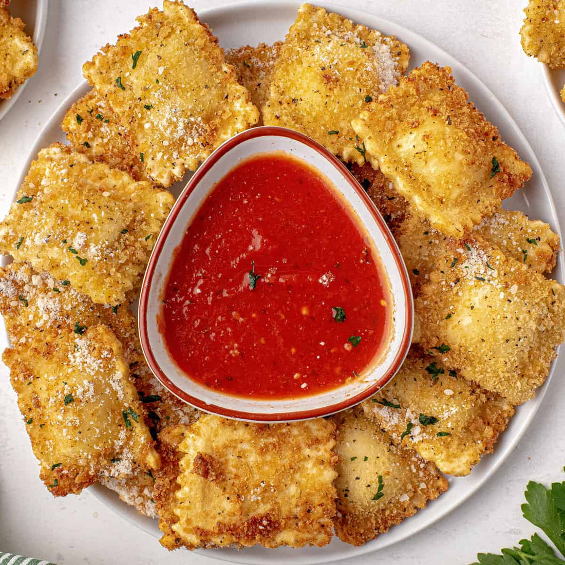 Fried Ravioli Recipe Using Air Fryer for Quick and Easy Preparation - 44g Protein
