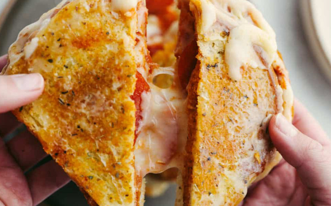 Leftover Pizza Sandwich–60g Protein!